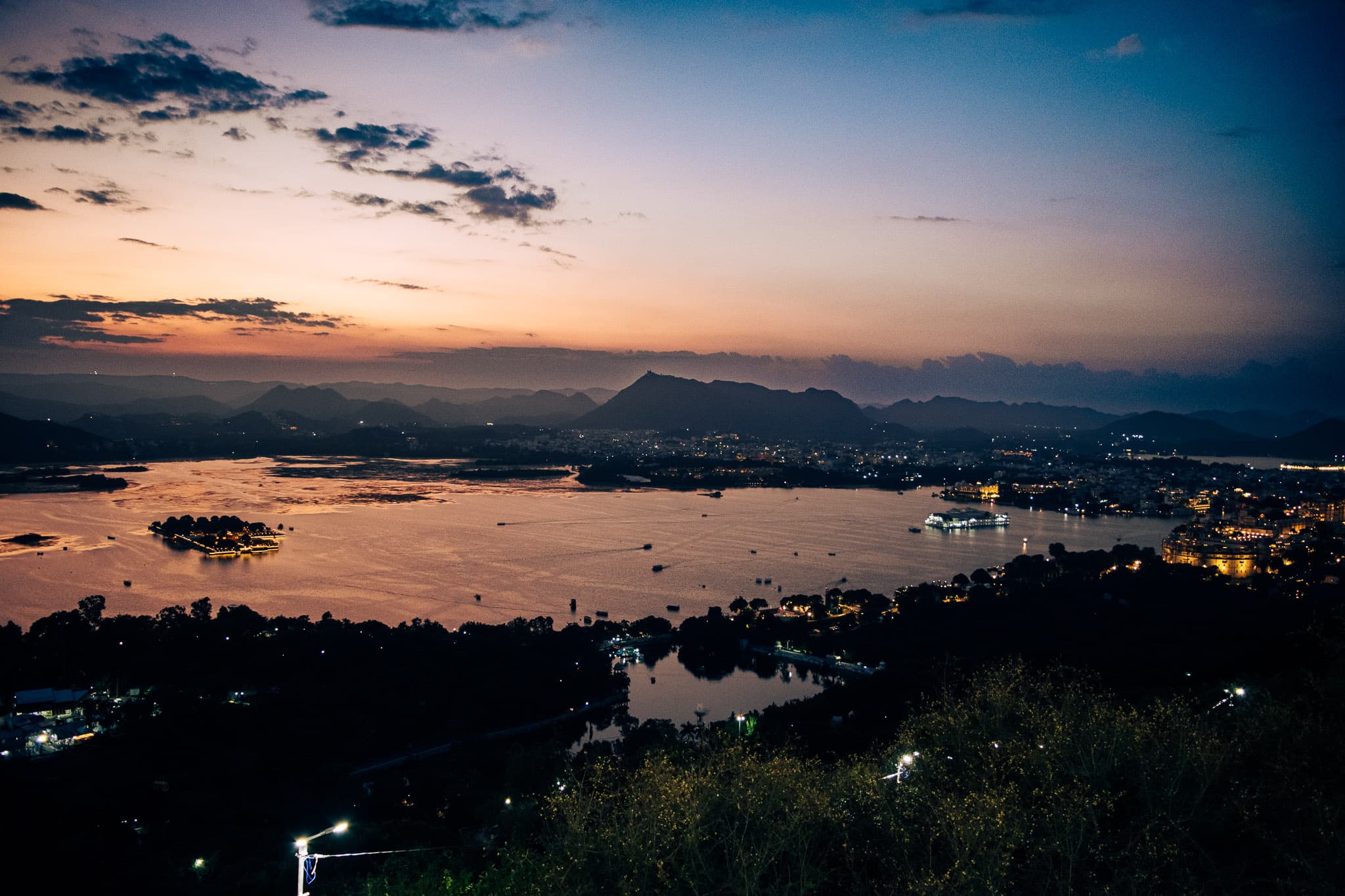 Udaipur Lake Sunset Blue Hour