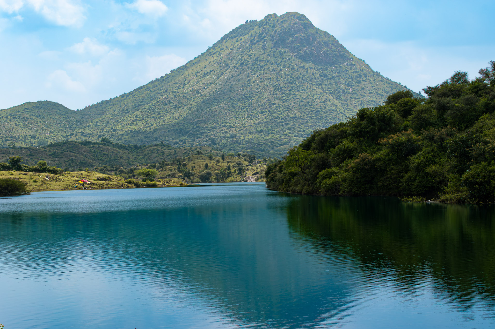 Still water landscape with a quiet reflective mood.